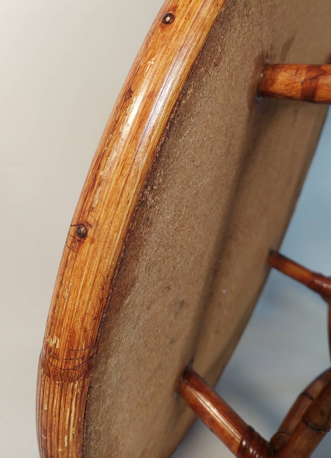 Rattan coffee table circa 1955