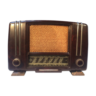 Former tsf amplix a57 radio - compact format in bakelite - 1940s