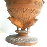 Pot à tabac bois sculpté Forêt Noire, urne aux Oiseaux Black Forest Napoléon III