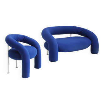 Canapé et fauteuil sculptural Tube par Anna & Carlo Bartoli pour Rossi di Albizzate