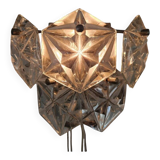 Rare Midcentury Glass Wall Lamp in Style of Kinkeldey, 1960s.