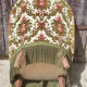 Toad armchair, velvet tapestry vintage patterns, 50s