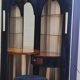 Coiffeuse vintage cylindrique bleue nuit année 70