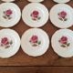 12 Gien Chambord flower dessert plates