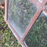 W84xH137.5 industrial curved metal glass frame window