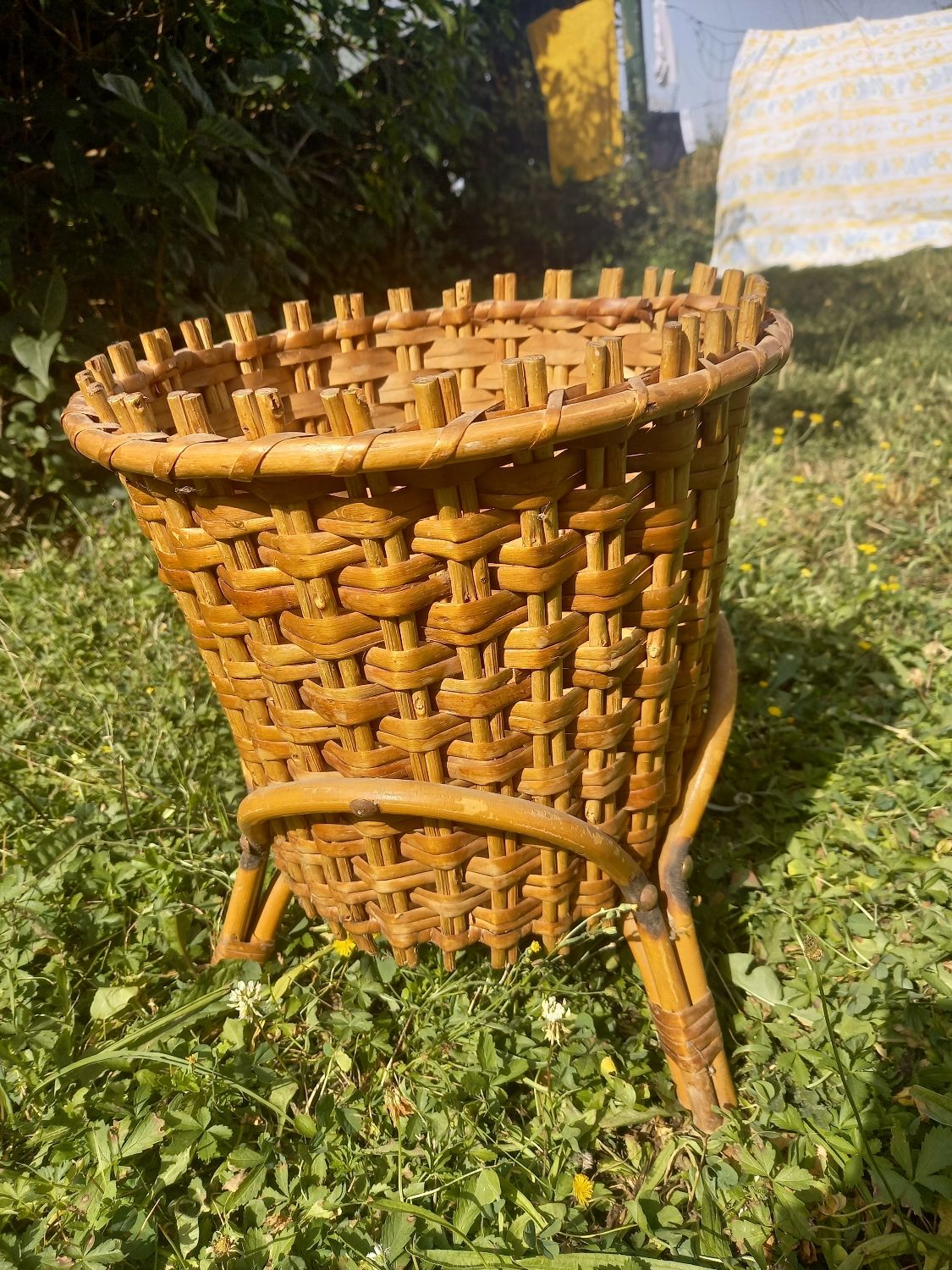 Cache-Pot Tressé En Poelet (Rotin) – Taille Maxi, Diamètre 68 Cm, Hauteur 75 Cm – Déco Extérieur/Intérieur