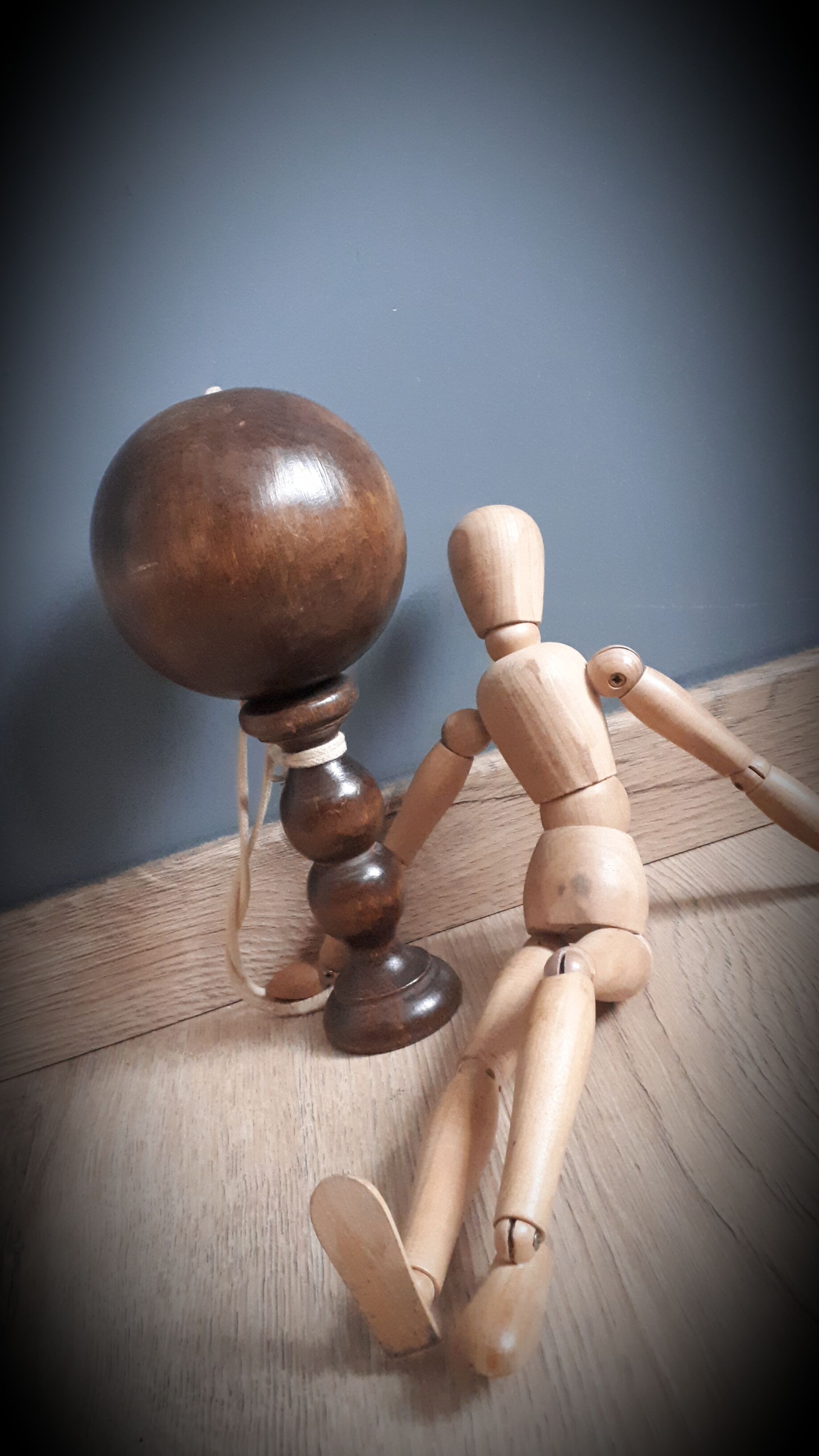 Old solid wood bilboquet