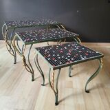 Tables Gigognes Fer forgé Vintage 60'70'