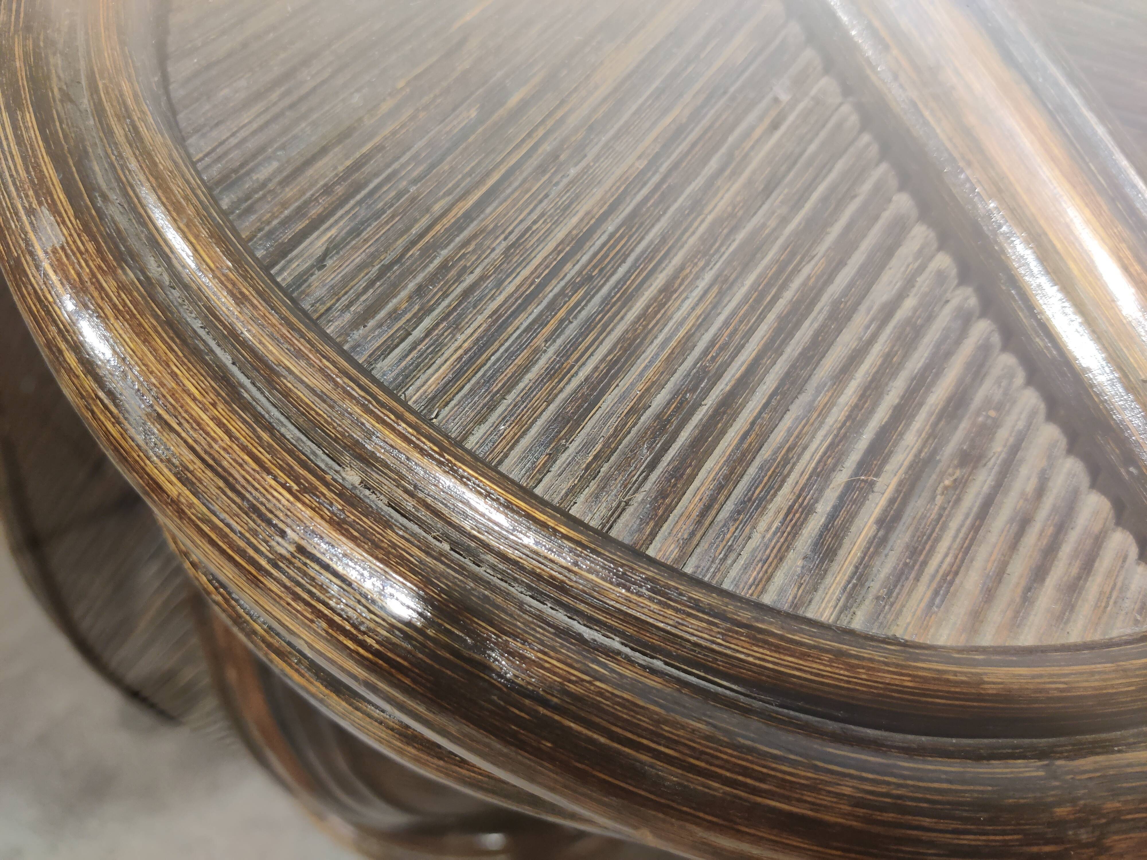 Table à manger en bambou années 1970