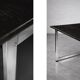Vintage Mid-Century Danish Modern Minimalist Black Oak Desk with Chrome Base
