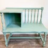 Restyled green phone bench and cushion