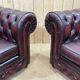 Pair of 2-seater leather Chesterfield sofas from the 1990s by Thomas LLOYD
