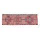 Pink Red Vintage Oushak Wool Turkish Runner Rug 83x305