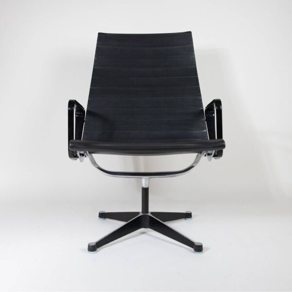 Fauteuil lounge Eames EA 116 « triple noir » très ancien par Herman Miller