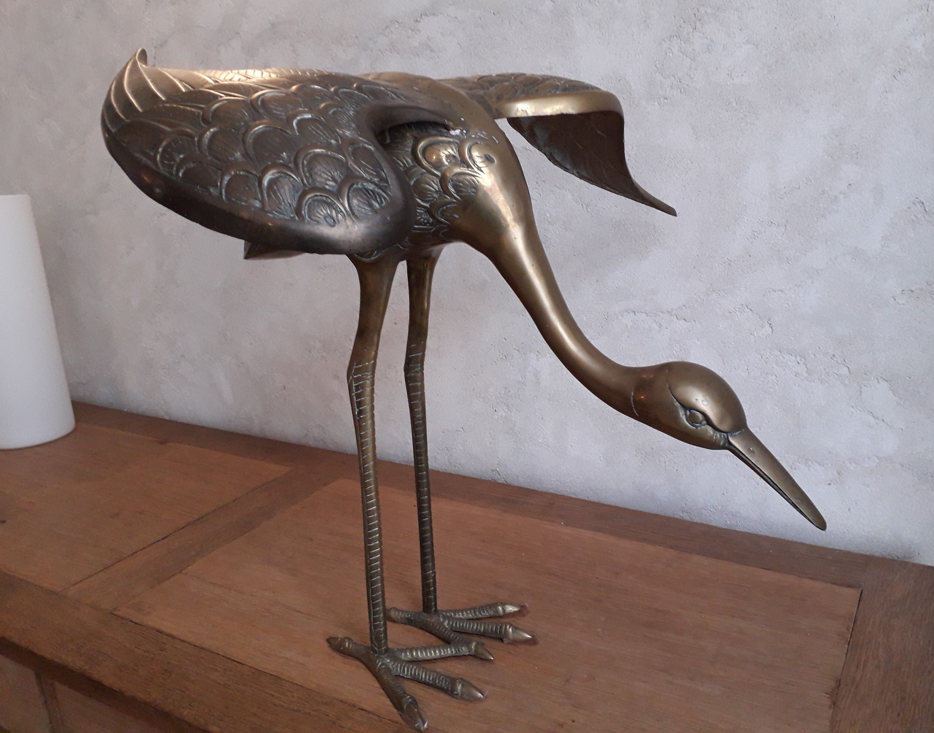 Brass heron
