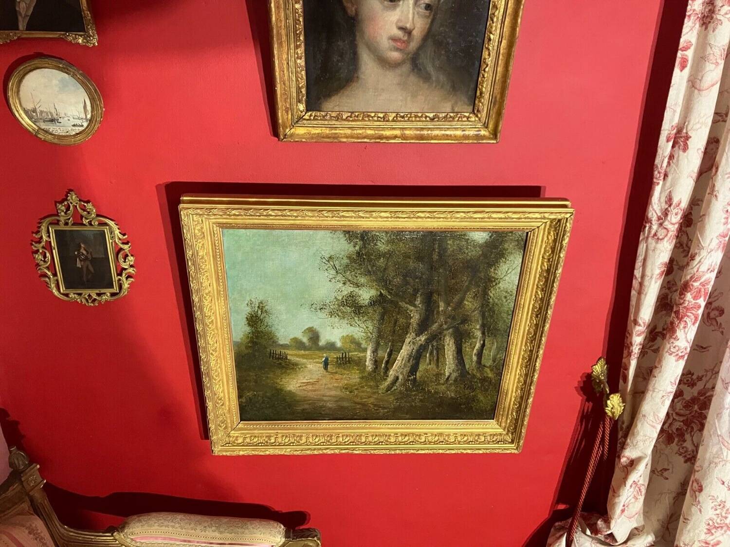 Barbizon School signed, 19th century oil on canvas representing a landscape