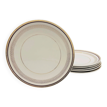 6 dessert plates "Gien".
