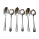 6 silver metal spoons Baguette Medallion