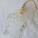 Duo of molded glass pendant lights