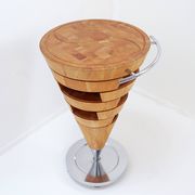 Cone-shaped kitchen unit with drawers