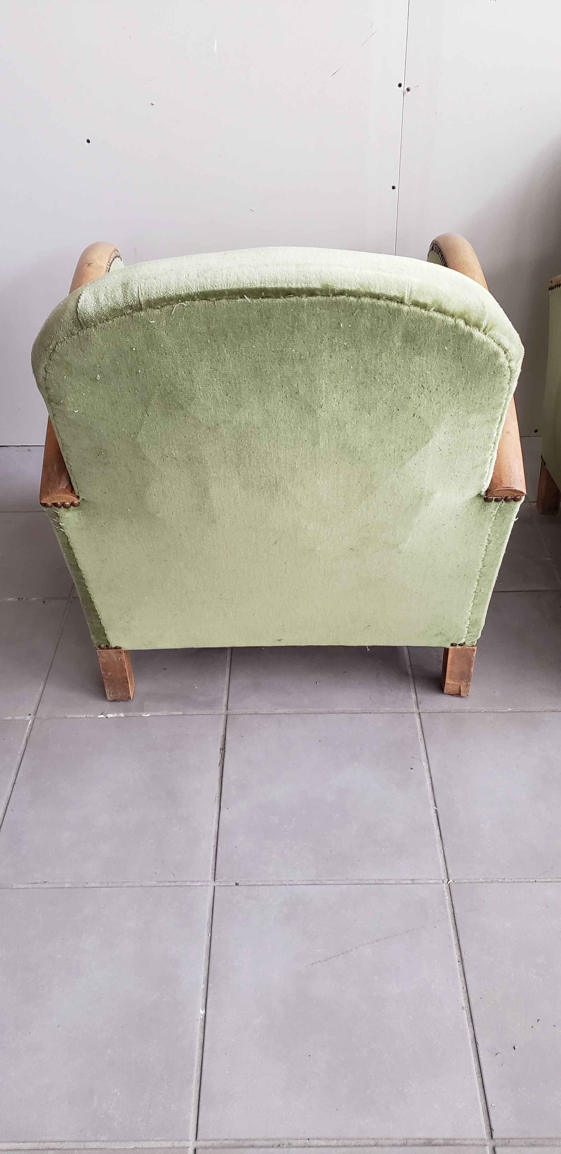 Pair of club art deco armchairs