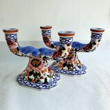 Two Gien candlesticks