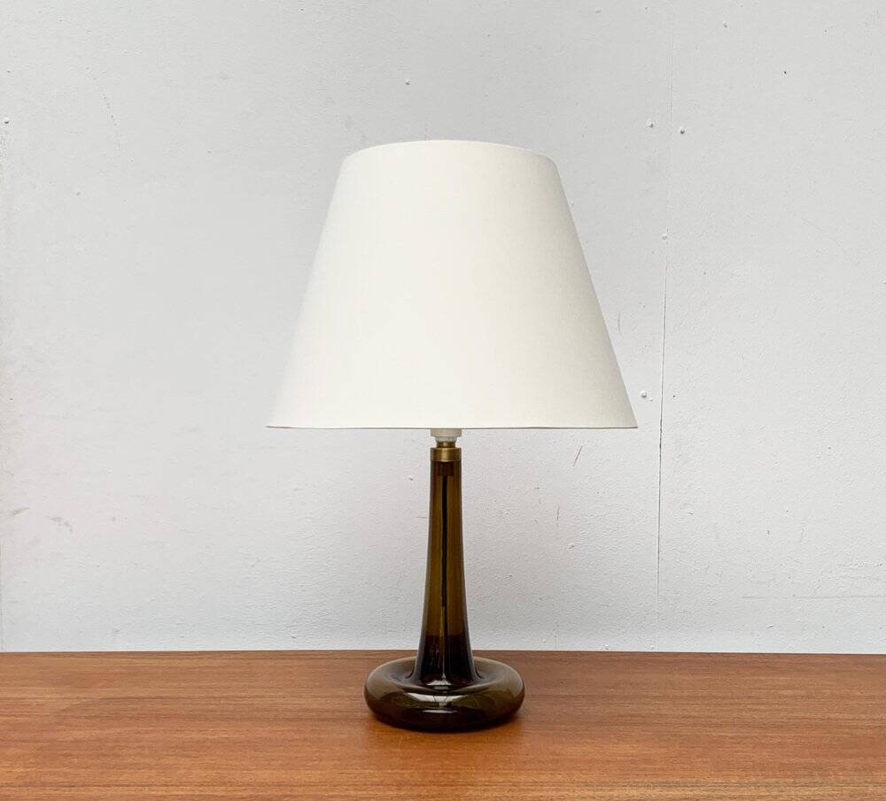 Vintage Danish table lamp model Fleur in glass by Michael Bang for Holmegaard, 1970s.