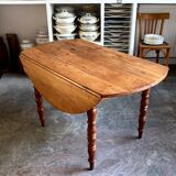 Dining table with 2 leaves in wood ⌀ 120 cm