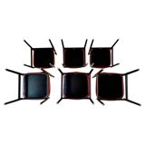 Italian Modern Dining Chairs Set of Six, Gianfranco Frattini for Cassina, Italy 1960 's