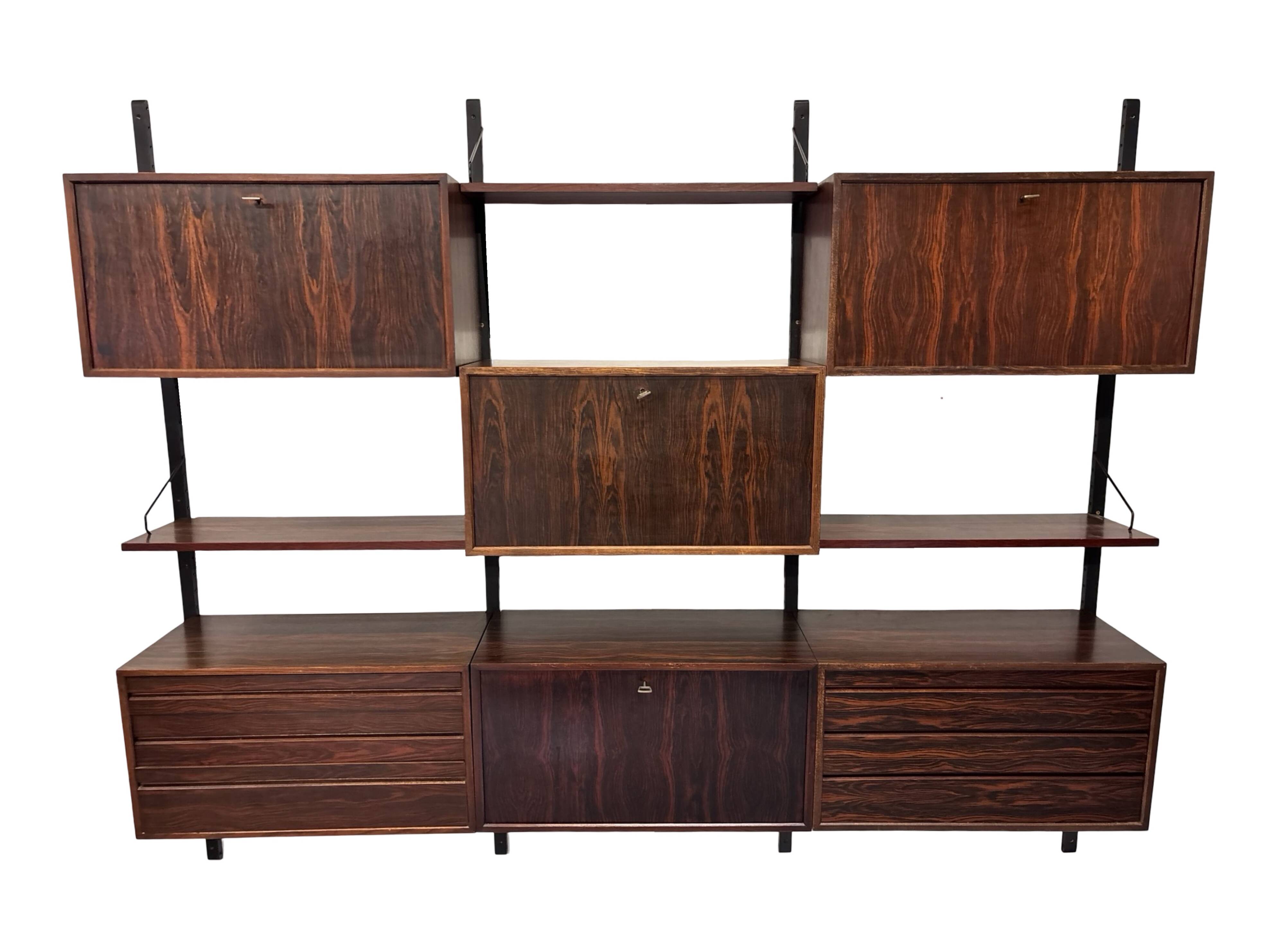 Vintage Poul Cadovius Royal System Wall System Rosewood