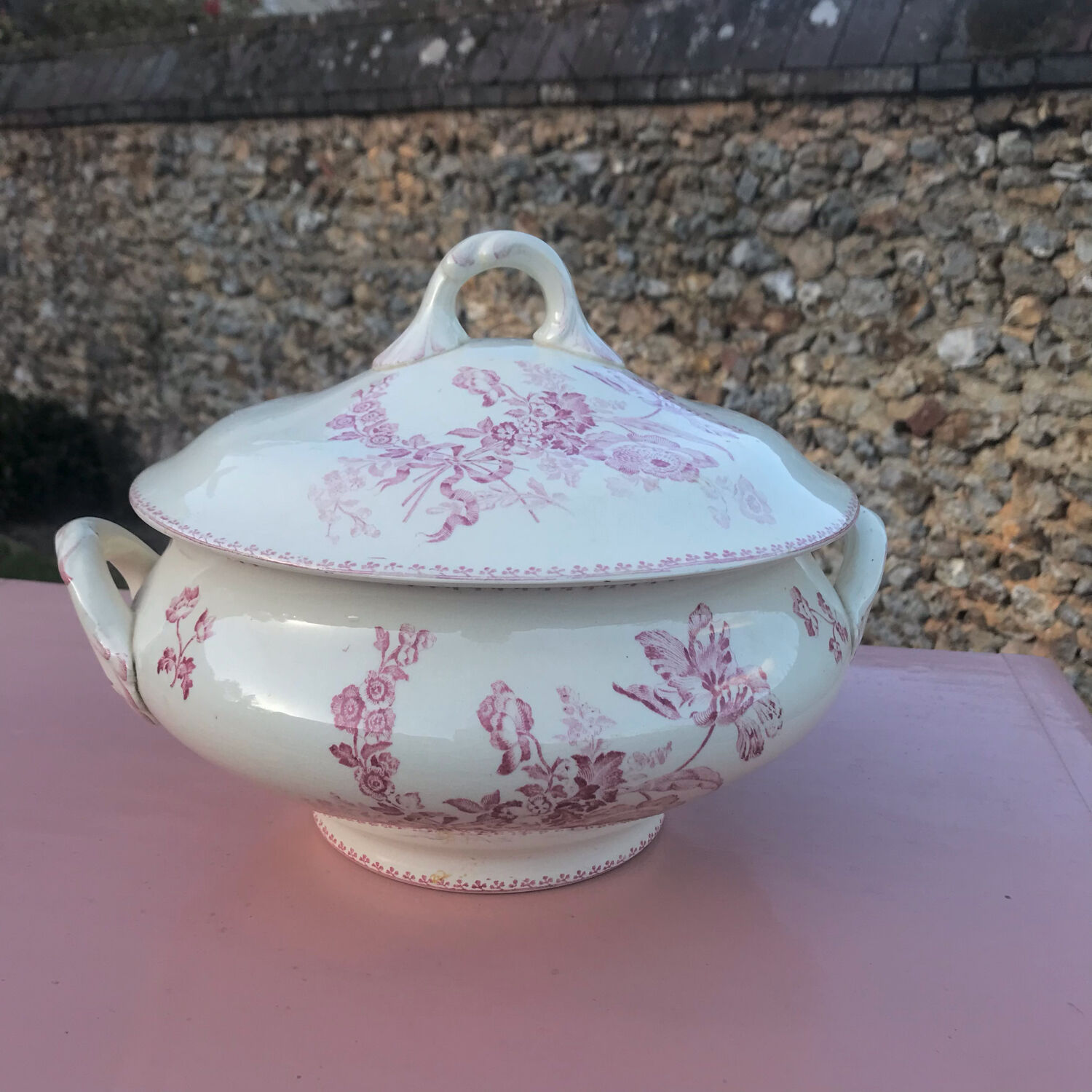 Soupiere iron earth model fontanges sarreguemines