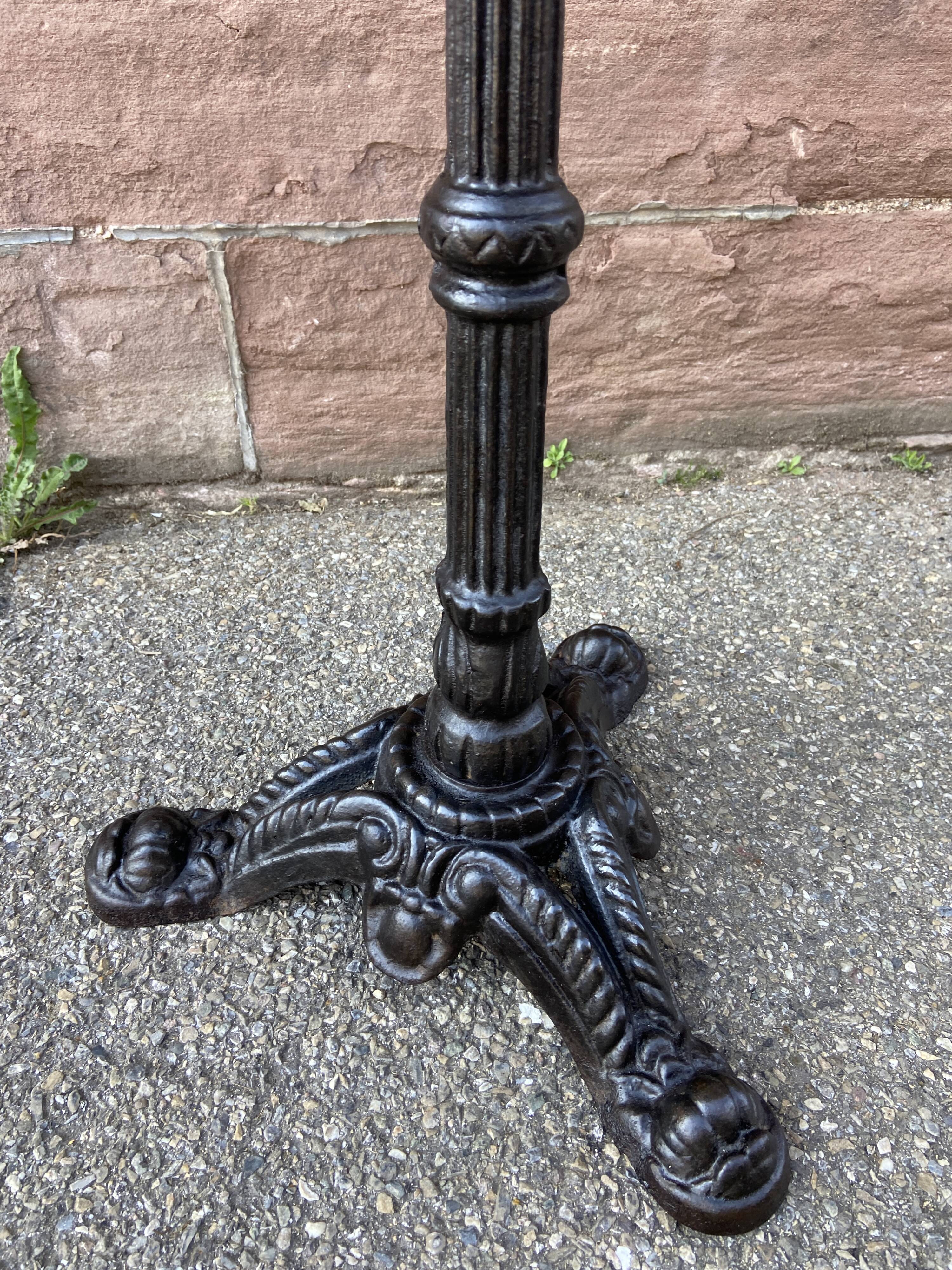 metal pedestal table, Art Deco garden bistro, Paris, 80s