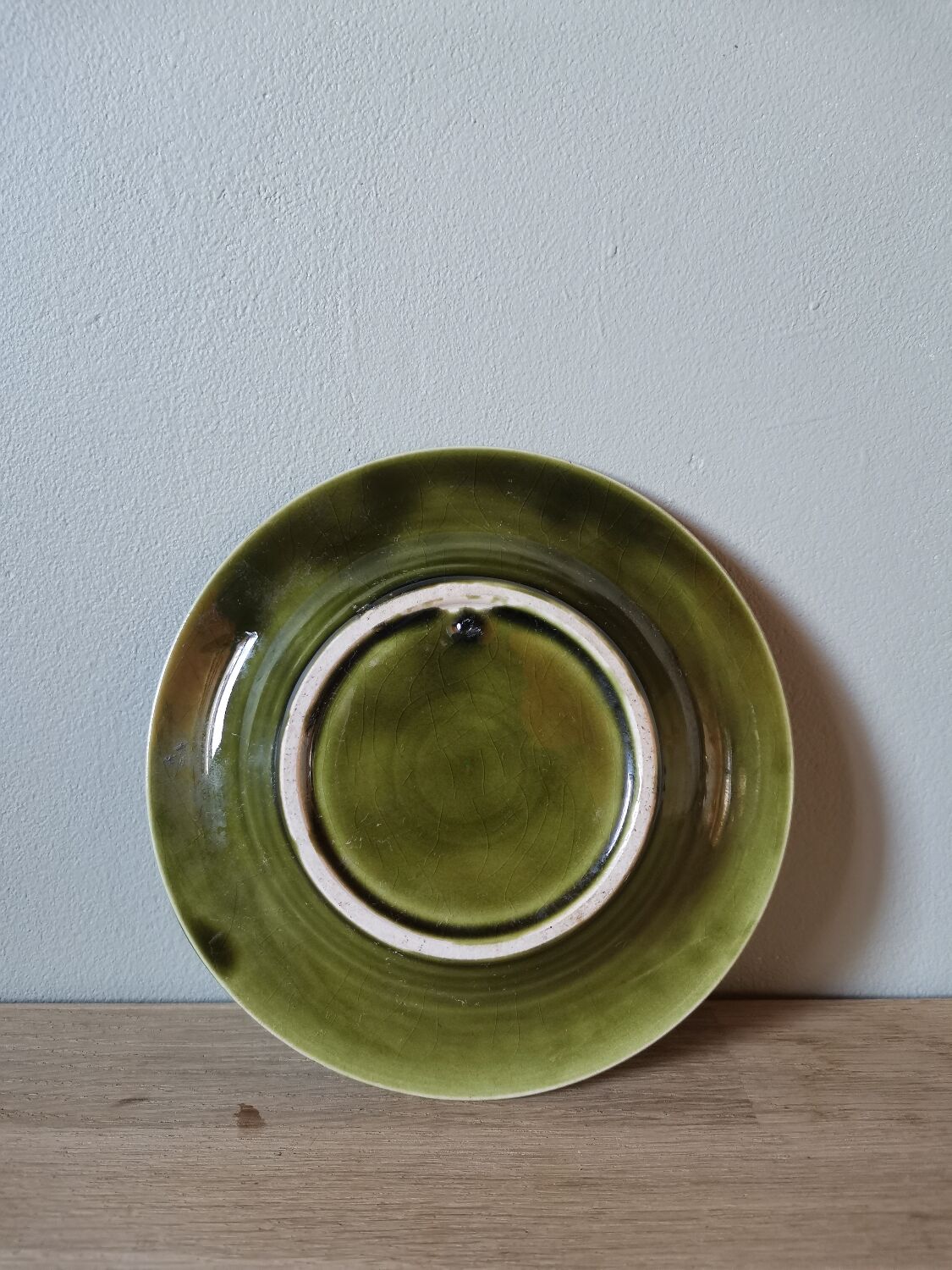 Green advertising ashtray in vintage slip from the Meuse its fine beers