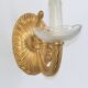 Pair of Twisted Gilt Bronze Wall Lamp & Pleated Lampshade