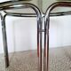Space Age dining table smoked glass - chrome 70's