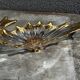 Centre de table / vide poche vintage cristal cofrac transparent et or - 60´