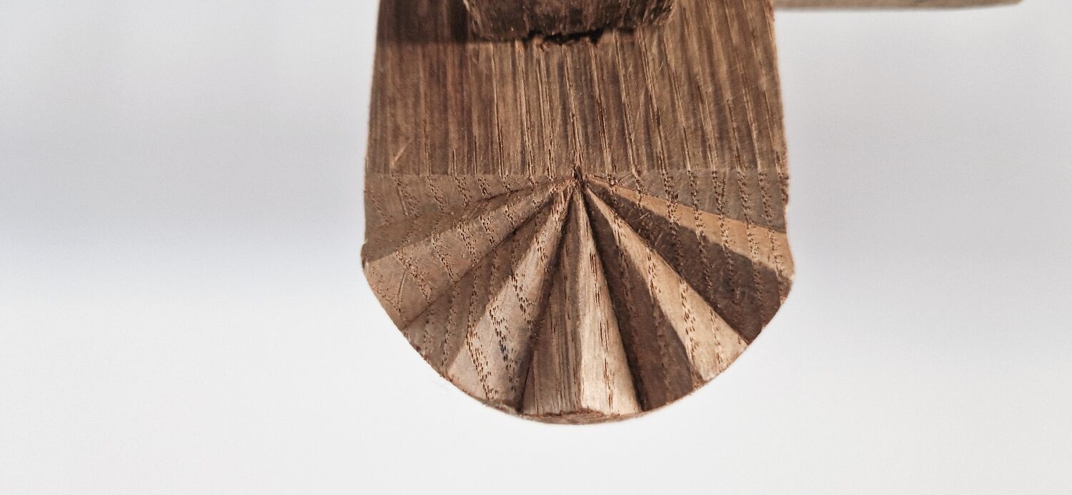 Old carved wood wall shelf