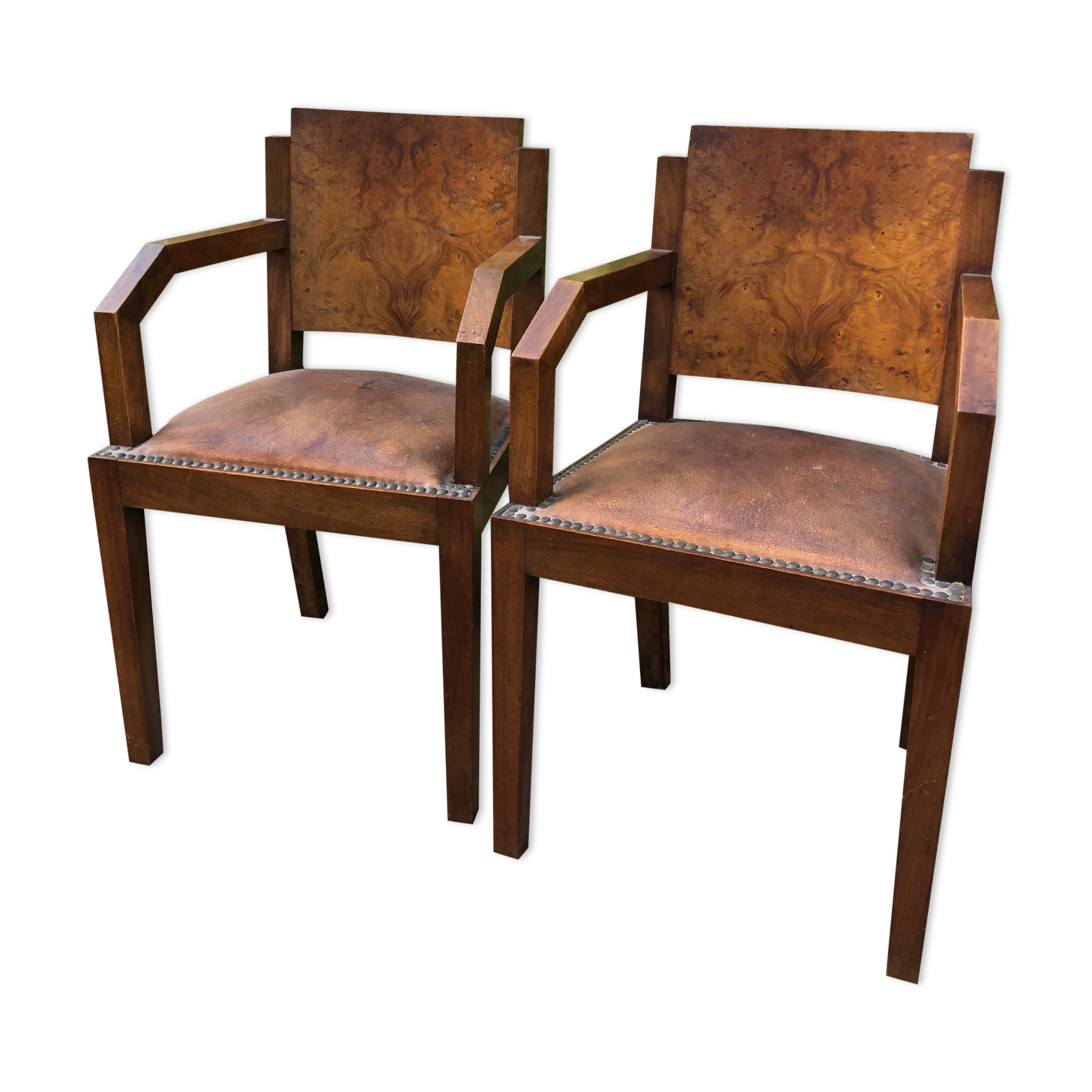 Pair of Art Deco armchairs