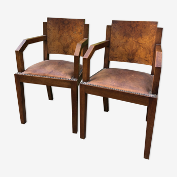 Pair of Art Deco armchairs