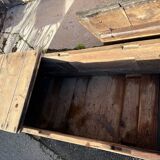 Antique solid wood storage bench – (sanded and ready to be treated)