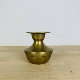 Vintage gold-plated brass candle holder