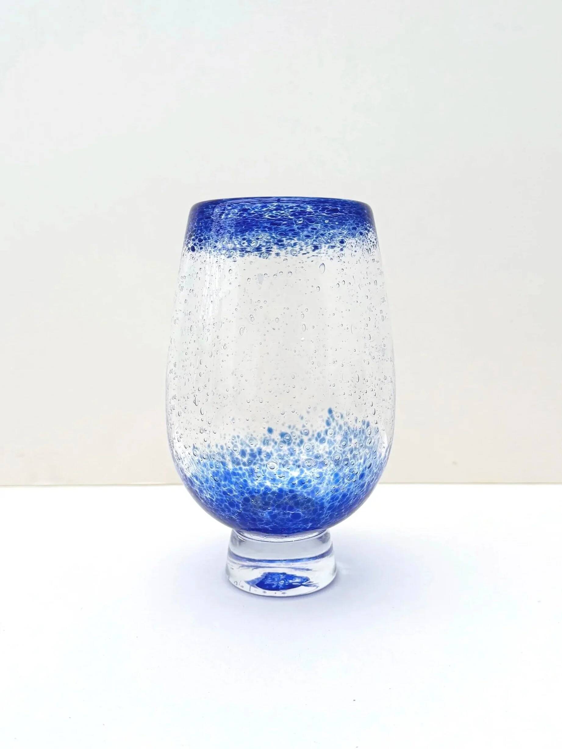 Pascal Guermic blown glass vase, France