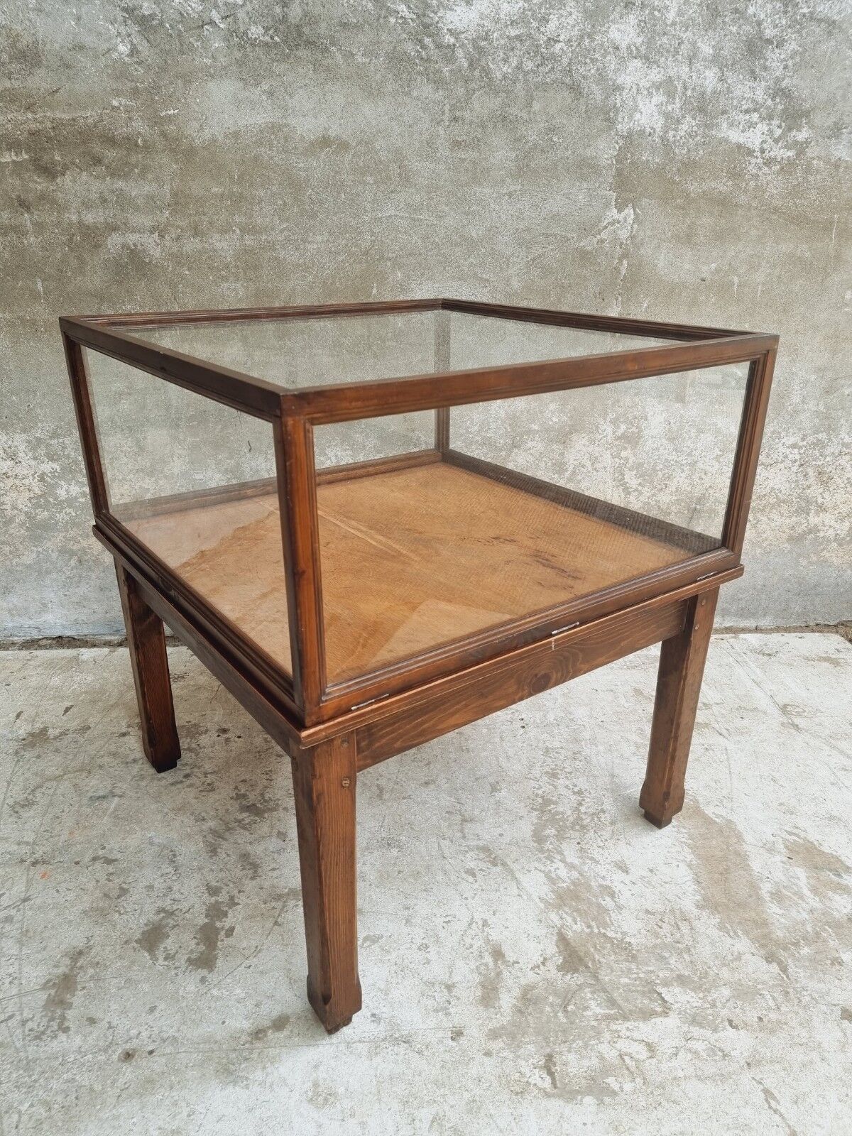 Old display cabinet shop display case or museum cabinet