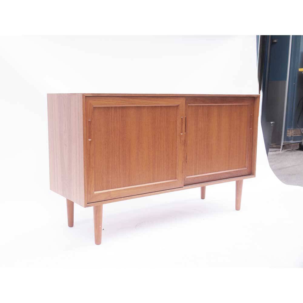 Small Scandinavian sideboard vintage Denmark sliding doors