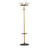 Vintage brass & metal coat stand by Jacques Adnet, France 1950s
