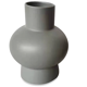 Round vase in gray ceramic 21cm