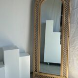 Rattan foot mirror with braces H:2m
