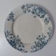 Terre de fer 4 assiettes plates fleurs althaea