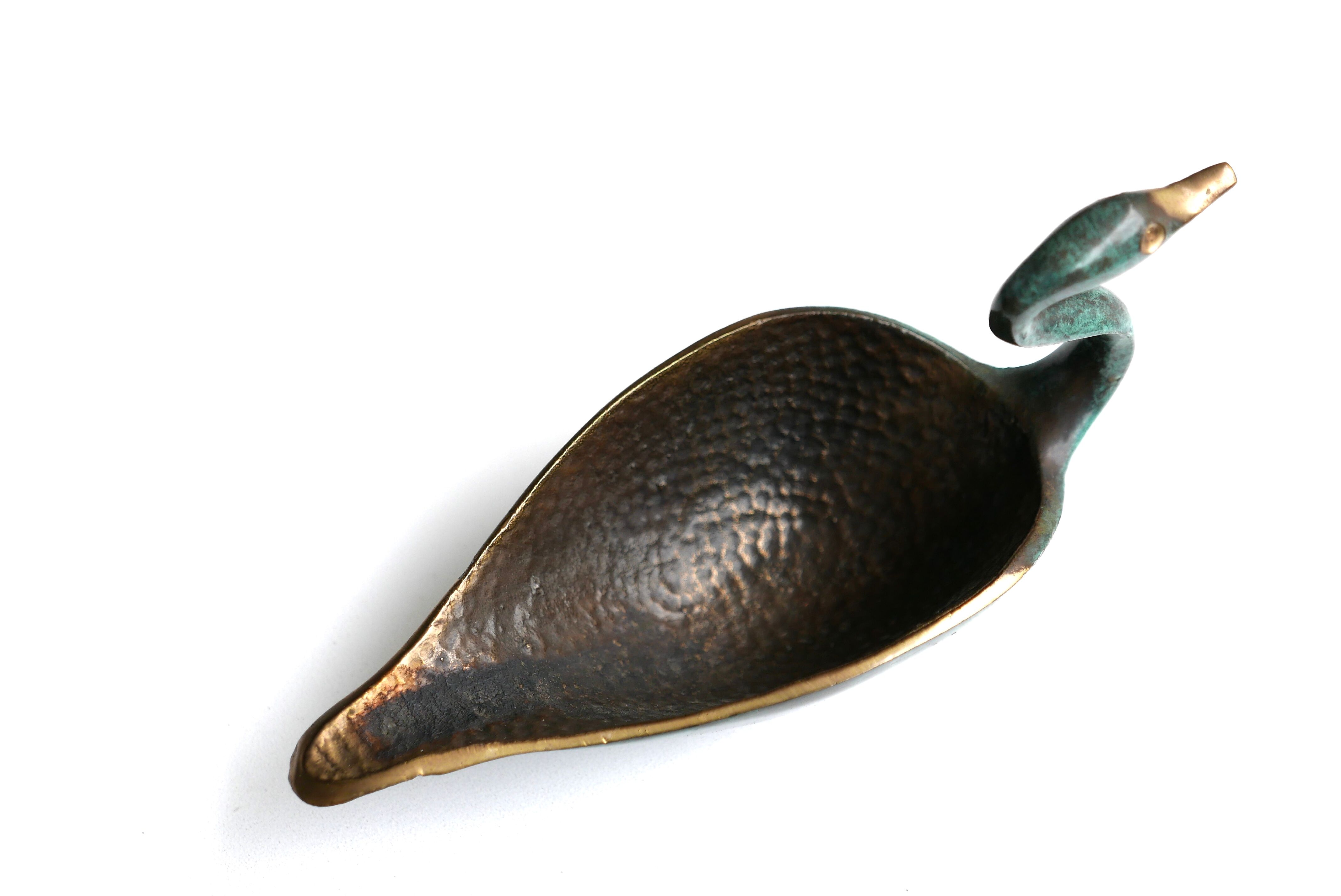 Bronze swan ashtray, Israel, 1950s