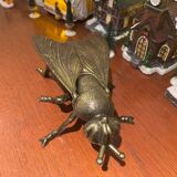 Vintage brass fly ashtray